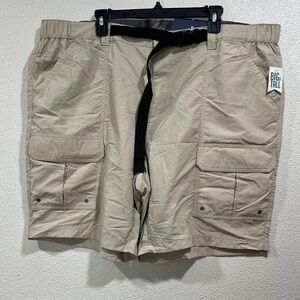 Croft & Barrow Men's Tan Belted Cargo Shorts